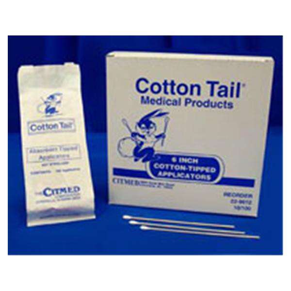 Applicator Cotton Tip Non Sterile 6 in Secure Wooden Stem 10000/Case