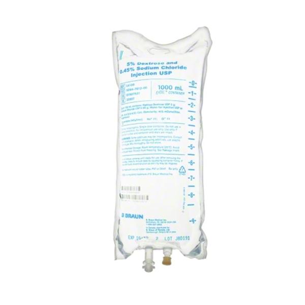 Dex 5/Sod Cl.45 IV Injection Solution 1000 DEHPfr Strl Plstc Inj Cntnr Ea, 12 EA/CA