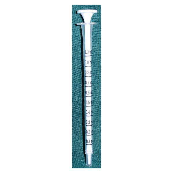 Dispenser Syringe Plastic 1mL Transparent 100/Pk