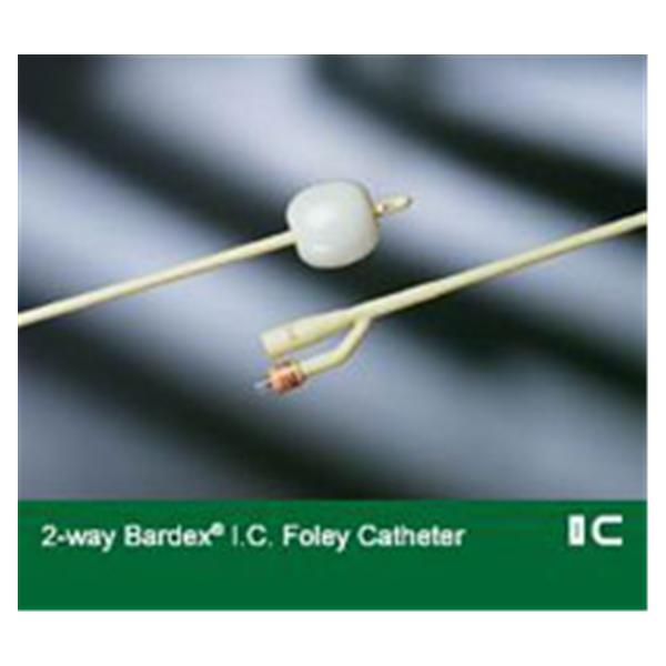 Catheter Foley Bardex 18Fr 5cc Shrt Opn Tp Rbr Slvr/Hydrgl Ct 2Wy 16 12/CA