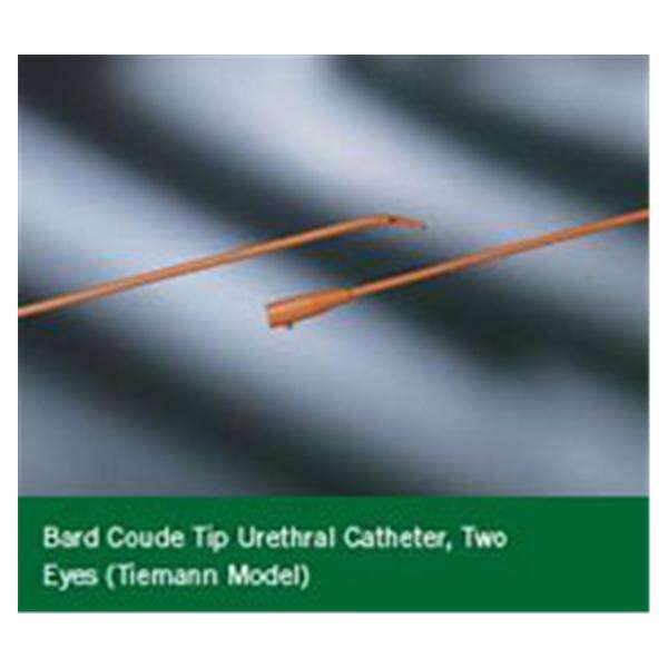 Catheter Intermittent 20Fr Coude Olive Tip Rubber/Silicone Coated 16