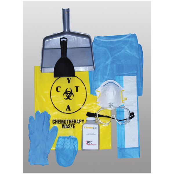 Kit Spill 6oz W/ 3 Tubes/Goggles/Nitrile Gloves/Scooper/Bags/Biohazard Labels Ea