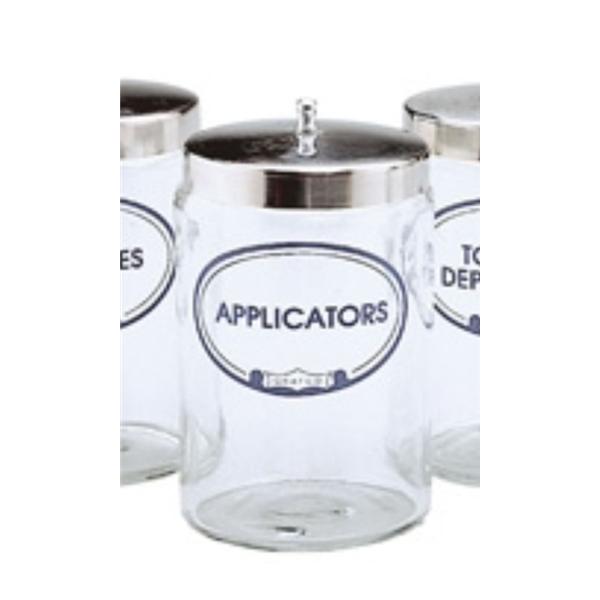 Jar Sundry Clear Flint Glass With Cover Ea