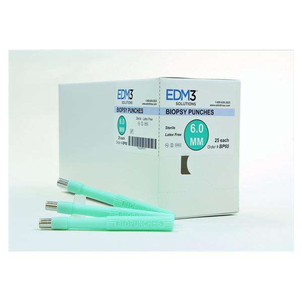 Biopsy Punch Biopunch 6mm Sure Grip Handle Stainless Steel Blade Disp Strl 25/Bx