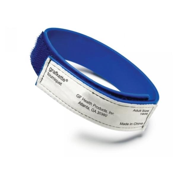 Tourniquet Cmprs Dvc Bnd Grfkt 14.5x1 Thrmplstc Elstmr Flt Blu Adlt 12/Bx