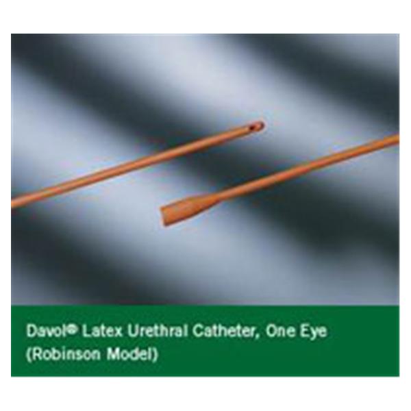 Catheter Intermittent Bardex 24Fr Straight Hollow Round Tip Rubber 16