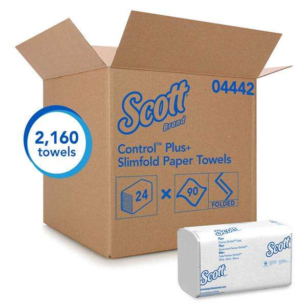 Towel Hand Kleenex Slimfold Single Fold White 7.5 in x 11.6 in 2160/Ca