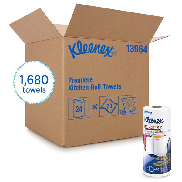 Towel Roll Kleenex Premiere 1 Ply Paper 11 in x 10.4 in White 24/Ca