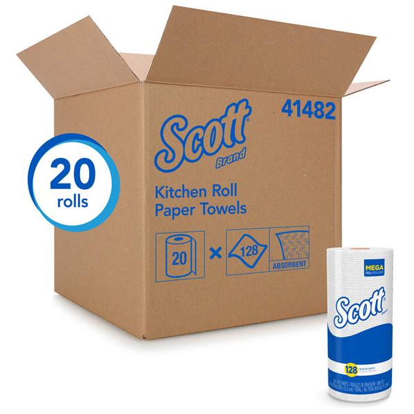 Towel Roll Perforated Scott 1 Ply Paper 11 in x 8.8 in White 20/Ca