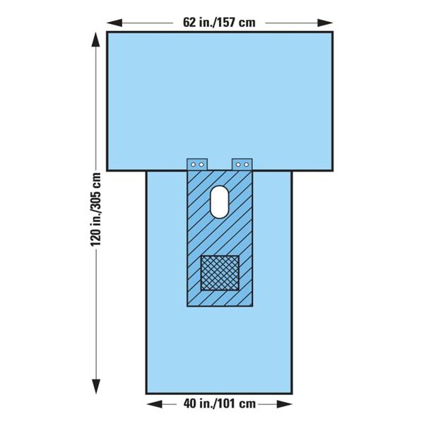 T-Drape Cystoscopy Not Made With Natural Rubber Latex Sterile 16/Ca