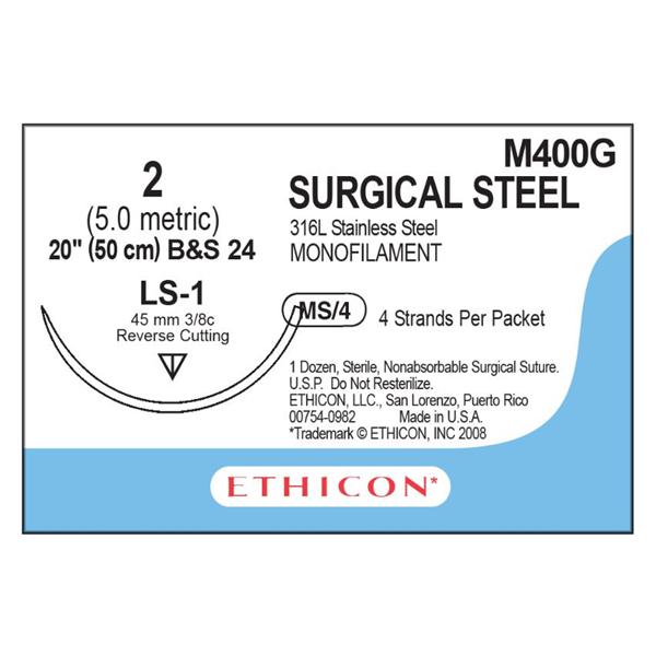 Suture 2 B&S 24 LS-1 Silver 4x20