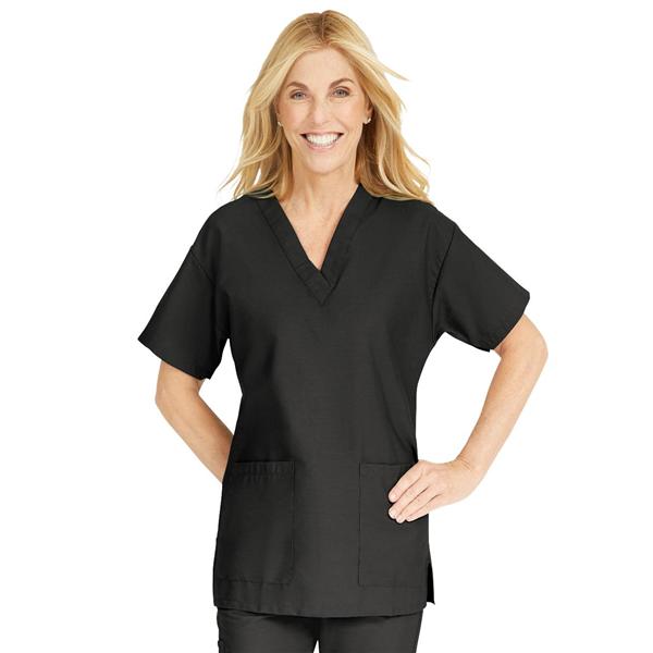 Shirt Scrub ComfortEase 8800 Womens 2X Large Black Ea