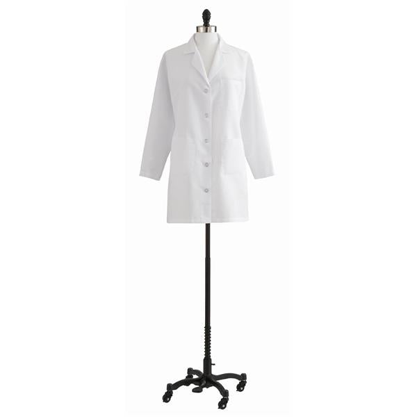 Lab Coat Staff Length 80% Polyester / 20% Cotton Poplin Womens Wht Sz 10 36\