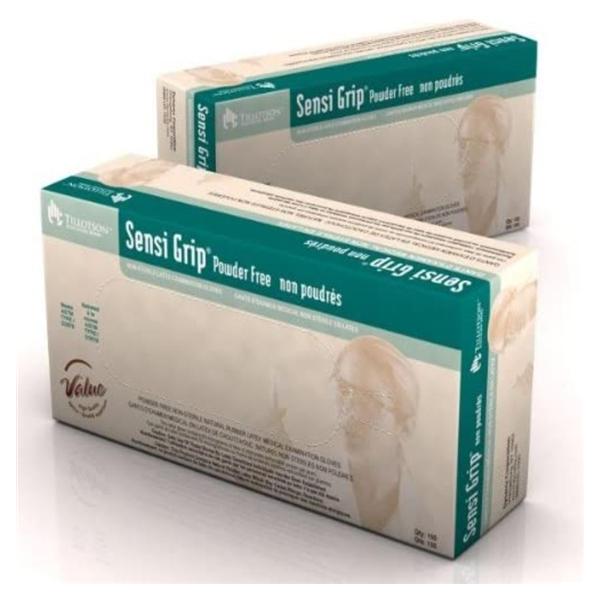 Gloves Exam Sensi Grip Powder-Free Latex Medium Cream 10Bx/Ca