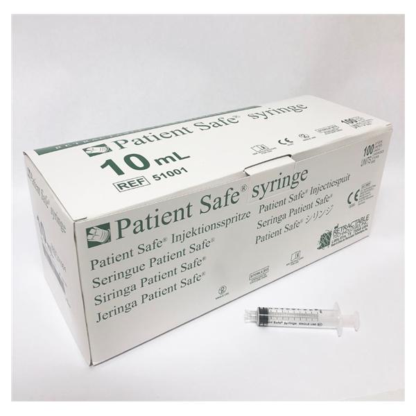Syringe 10cc Luer Lock Patient Safe w/o Needle _ 100/Bx, 8 BX/CA