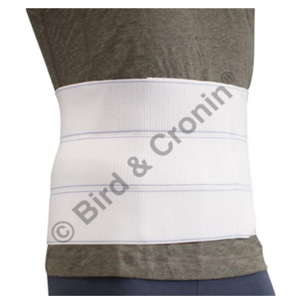 Binder Comfor Abdominal Elastic Three Panel White Size 9