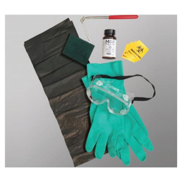 Kit Spill 350gm With Goggles/Nitrile Gloves/Scooper/Bags/Biohazard Labels Ea