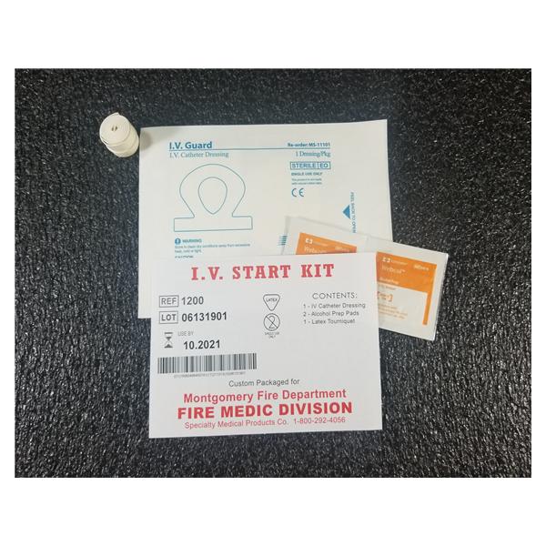 Kit IV Starter With Dressing/Tourniquet Latex 100/Ca