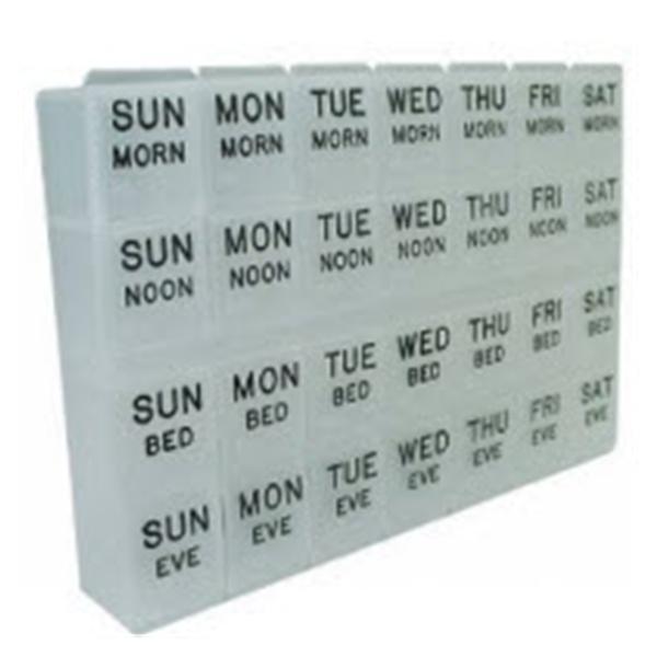 Organizer Pill Mediplanner II Plastic Large Transparent Ea