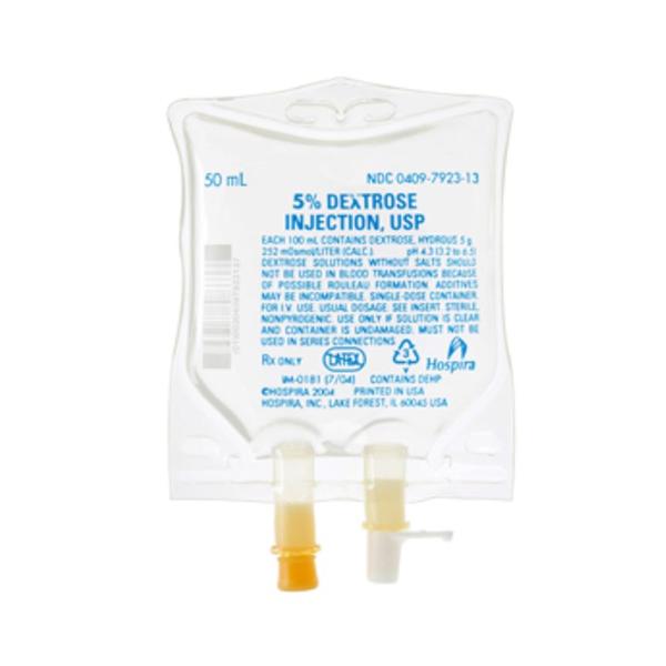 Dex 5 Injection Solution 50 PF/DEHP Strl Flx Bg Cntnr 48/Ca