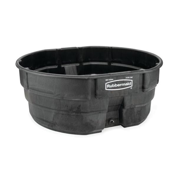 Tank Storage Structural Foam 300gal No Lid Black Oval Ea