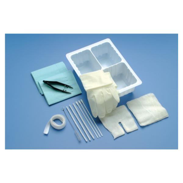 Set Tracheostomy Care With Gloves/Pre-Cut Gauze Tracheostomy Dressing Strl 24/Ca