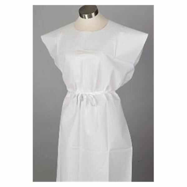 Gown Exam 30 in x 42 in White 50/CA
