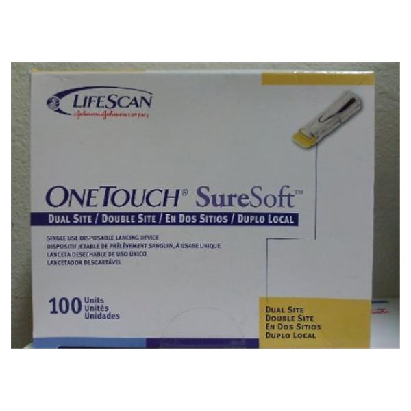 Device OneTouch SureSoft 18gx Yellow Lancing 100/Bx
