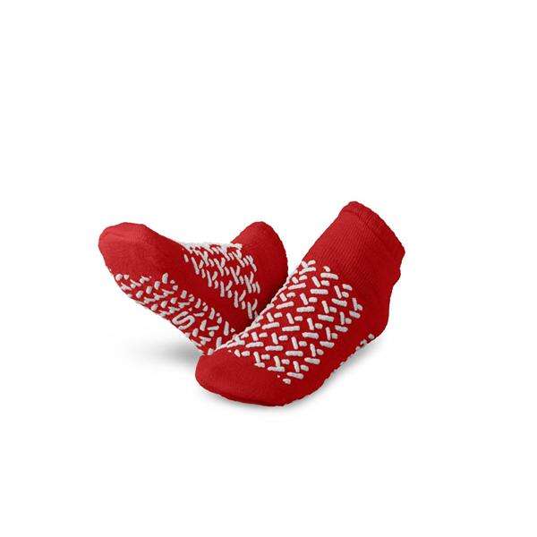 Slippers Patient Terrycloth Red Small 48/Case
