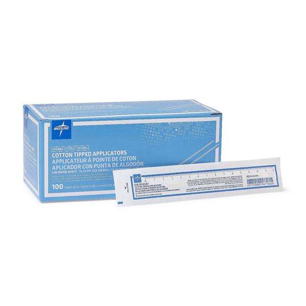 Applicator Cotton Tip Sterile 6 in Wood Shaft 200/Bx, 10 BX/CA