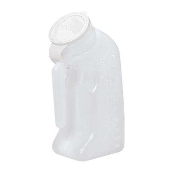 Urinal Patient 1qt Translucent HDPE Male With Lid Ea