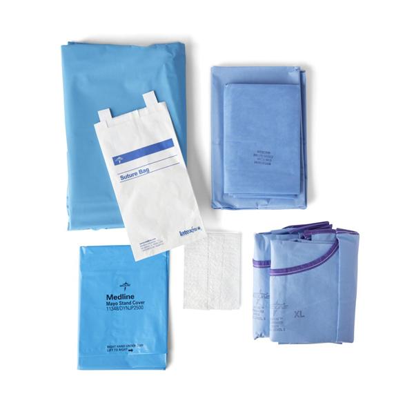 Pack Surgical Basic IV Sirus With Nonreinforced Raglan Gown LF Sterile 8/Ca