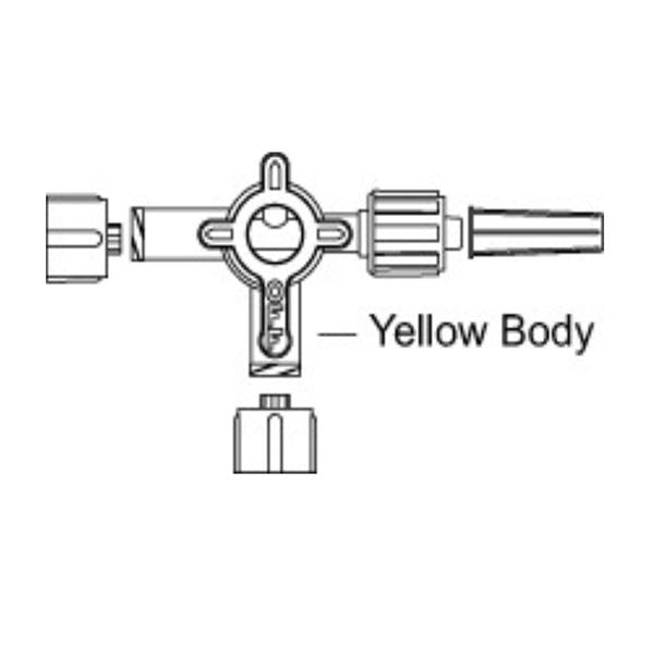 Stopcock 3-Way Ultra Swivel Male Luer Lock Ea, 50 EA/CA