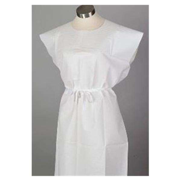 Gown Patient 30 in x 42 in White 50/Ca