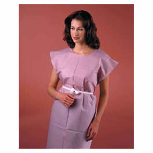 Gown Patient 30 in x 42 in Mauve 3 Ply 50/Ca
