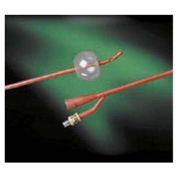 Catheter Foley Lubricath 14Fr 30cc Medium Coude Olive Tip Rubber 2-Way 16