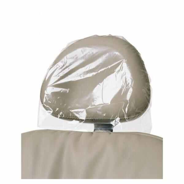 Cover Headrest 14 in x 9.5 in Clear Plastic 250/Bx, 12 BX/CA
