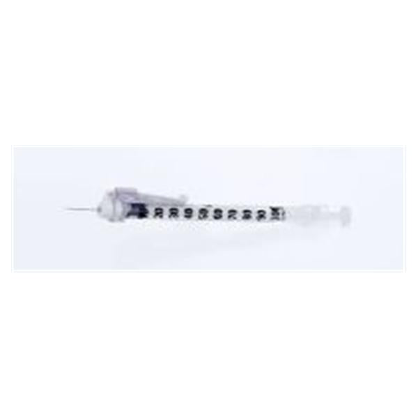 Syringe/Needle 1cc Attached Fixed Needle 31gx6mm EasyTouch Insulin Safety 400/Ca