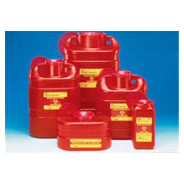 Container Sharps 5gal 1-Piece/X-Large Plastic Red/Clear Each, 8 EA/CA