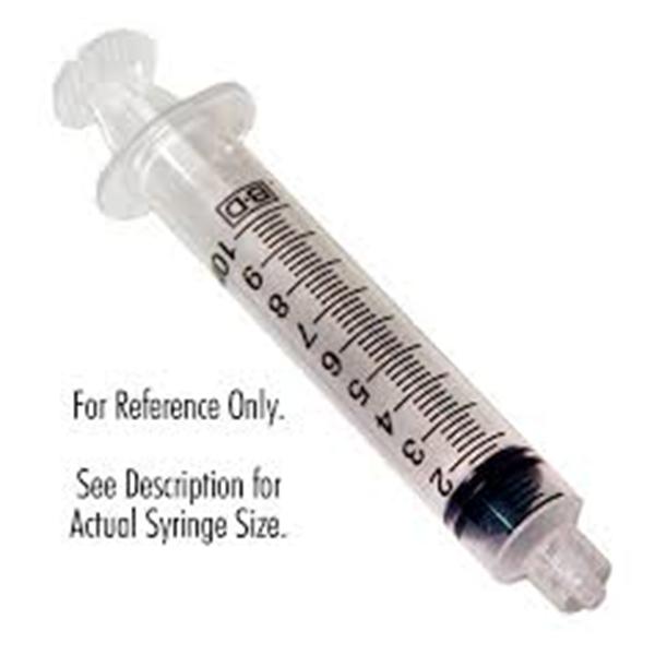 Syringe 10cc Luer Lock w/o Needle General Use 100/Bx, 4 BX/CA
