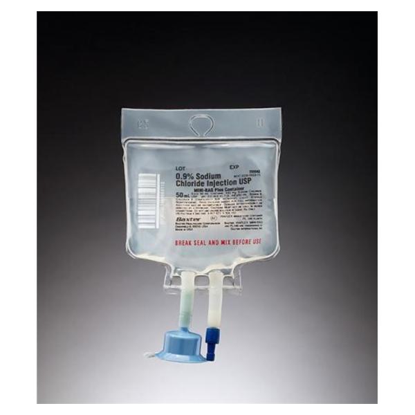 Sod Cl.9 IV Injection Solution Viaflex 50mL Strl Mn Bg/Plstc Cntnr/Mlt Pk 80/Ca