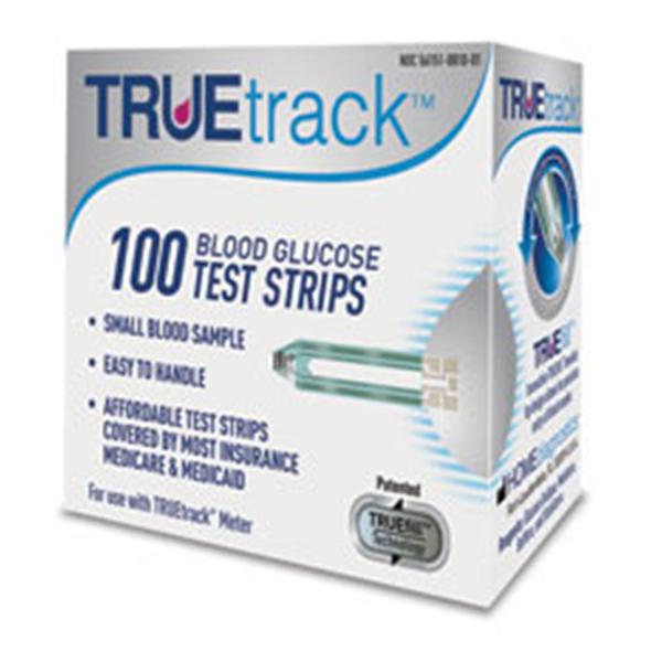 Truetrack Blood Glucose Test Strip 100 Count 100/Bx